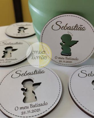 Lembrança íman anjo em MDF