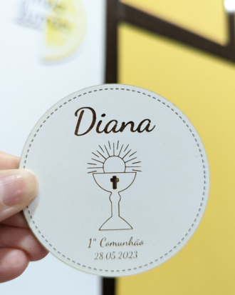 Iman de comunhão com cálice em MDF