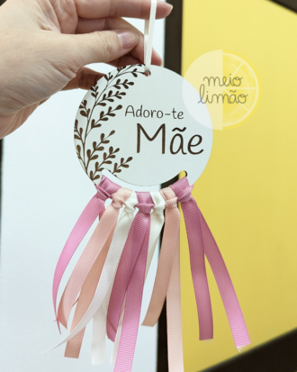 mini caça sonhos mãe MDF