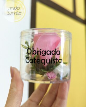 Caixa com rosa