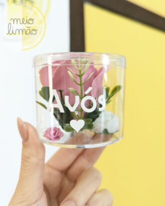 Caixa com rosa