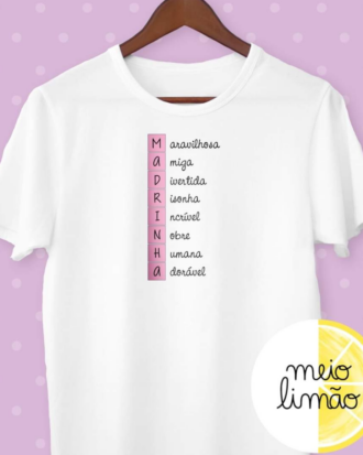 T-shirt "acróstico madrinha"