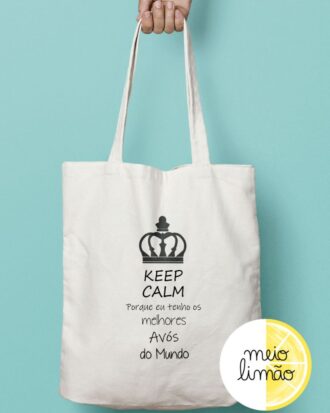 Saco de pano - tote bag "keep calm"