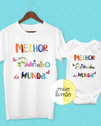Conjunto "melhor padrinho/afilhado(a) do mundo"