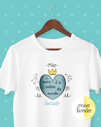 T-shirt "coração azul"