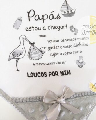 Fralda "papás estou a chegar"