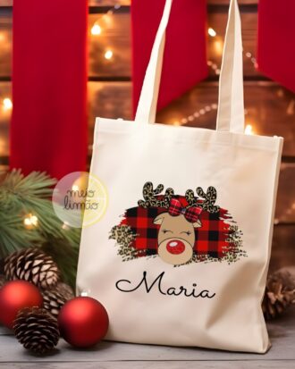 Saco de pano - tote bag natal