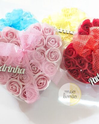 Coração de rosas em sabão