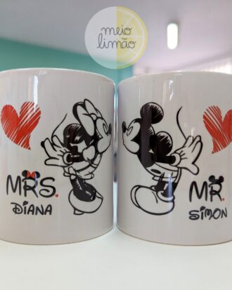 Caneca "Mickey e Minnie"