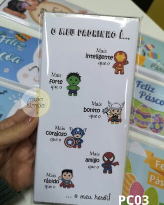 Chocolates para padrinhos