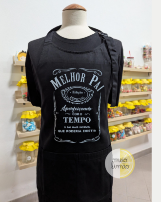 Avental "Melhor pai, aperfeiçoado com o tempo"