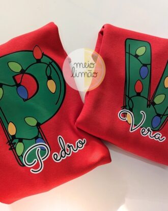 Têxtil de Natal personalizado – modelo, cor, desenho e texto à tua escolha