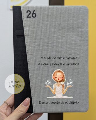 Agenda 2026 personalizada com capa customizável