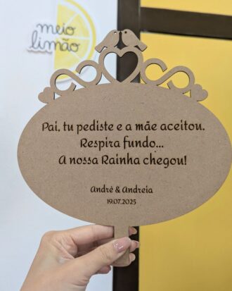 Placa em madeira/MDF personalizada