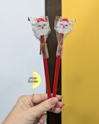 Lápis Natal com borracha do Pai Natal