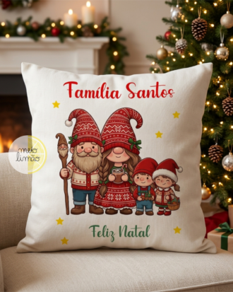 Almofada Família de Gnomos Personalizável